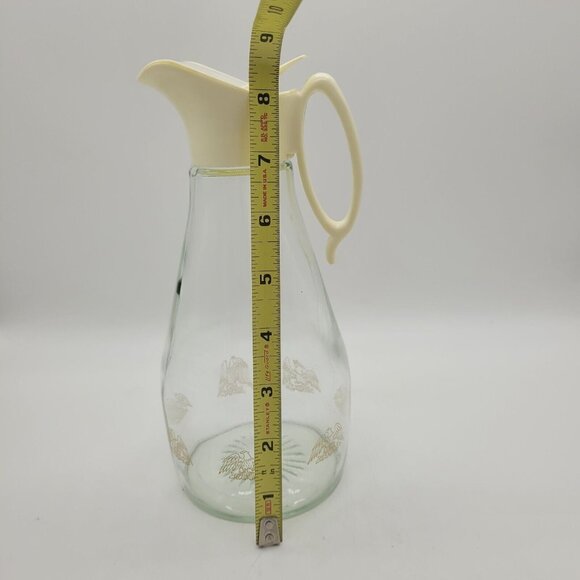 Vintage Log Cabin Syrup Pitcher with Golden Eagle Logo EUC - Picture 9 of 9